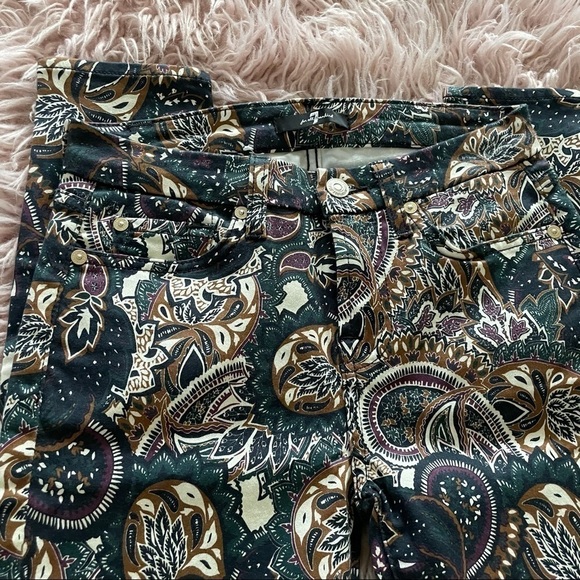 7 For All Mankind Paisley Print Pants Side 25 - Picture 9 of 13